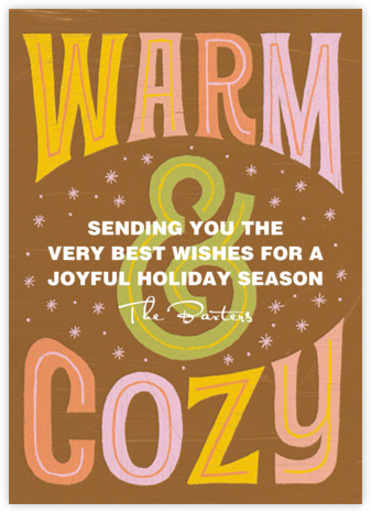 Warm and Cozy - Paperless Post - Holiday cards 