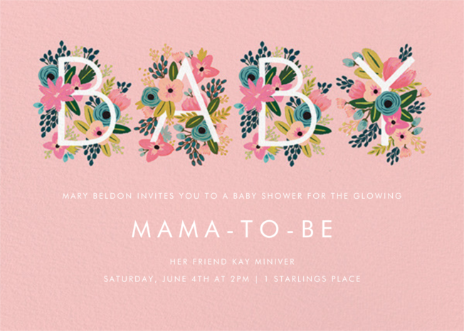 floral baby  send online instantly  rsvp tracking