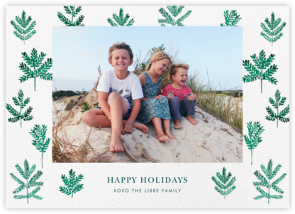 Pine Border - Linda and Harriett - Watercolor Christmas Cards