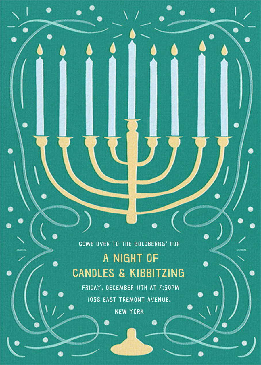 Gold Menorah Amazon Send Online Instantly Rsvp Tracking