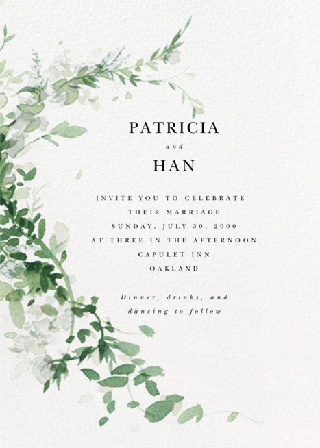 Watercolor Garland Invite Send Online Instantly Rsvp Tracking