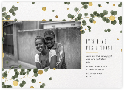 Golden Eucalyptus Photo - Paperless Post - Engagement party invitations 