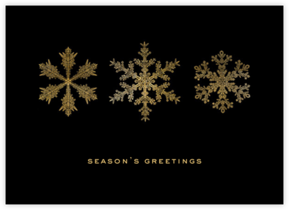 Snow - Black/Gold - Paperless Post - Elegant Christmas Cards