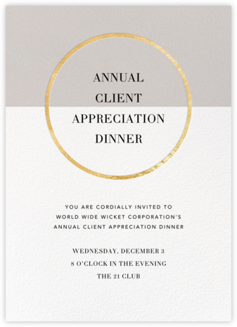 Burgoyne (Invitation) - Oyster/Gold - Paperless Post - Ticketed Event Invitations