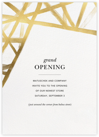 Channels - White/Gold - Kelly Wearstler - Ticketed Event Invitations