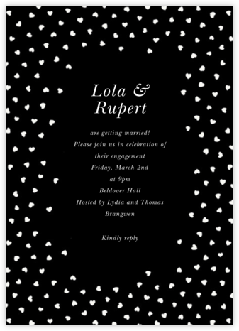 Hearts Of Mine - Black - kate spade new york - Engagement party invitations 