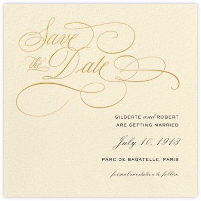 Upstroke - Crane & Co. - Gold Save The Dates
