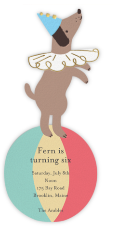 New Tricks - Meri Meri - Animal birthday invitations