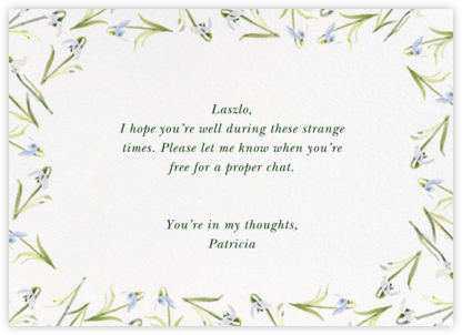 Snowdrop - Thinking of You - Paperless Post - Thinking of you cards