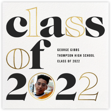 Head of the Class - Gold - Paperless Post - College Graduation Announcements