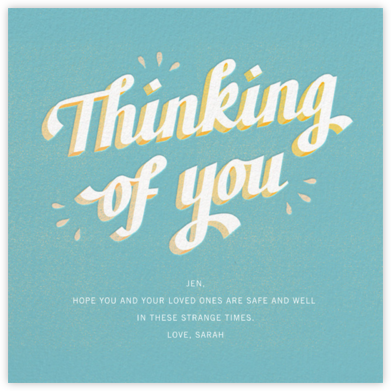 Gold Thoughts - Paperless Post - Thinking of you cards