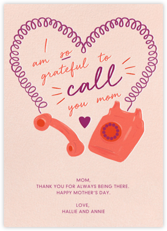 Heart Cord - Paperless Post - Mother's Day Cards