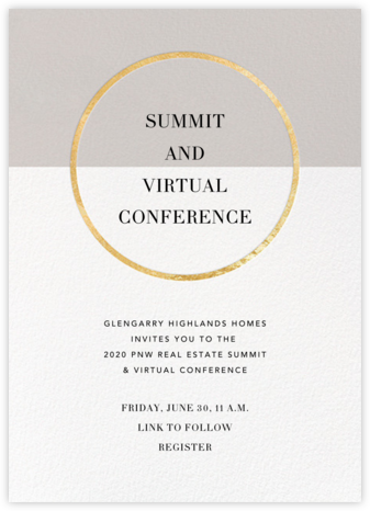 Burgoyne (Invitation) - Oyster/Gold - Paperless Post - Launch Party Invitations