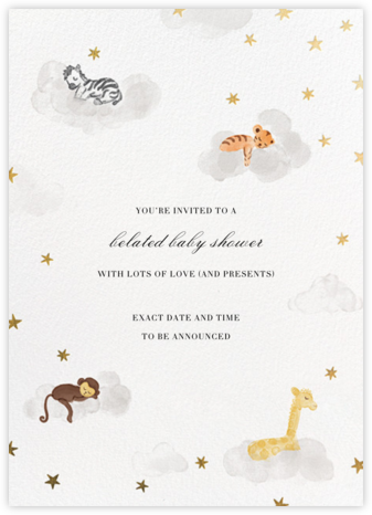 Starry Slumber (Invitation) - Gold - Paperless Post