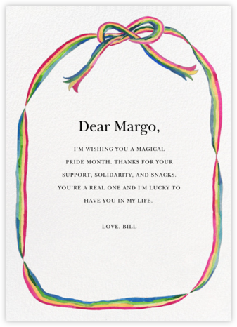 Rainbow Ribbon - Happy Menocal - Pride Cards