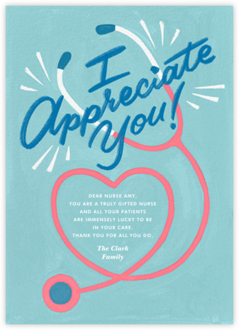 Stethoscope Heart - Paperless Post - National Doctors’ Day Cards