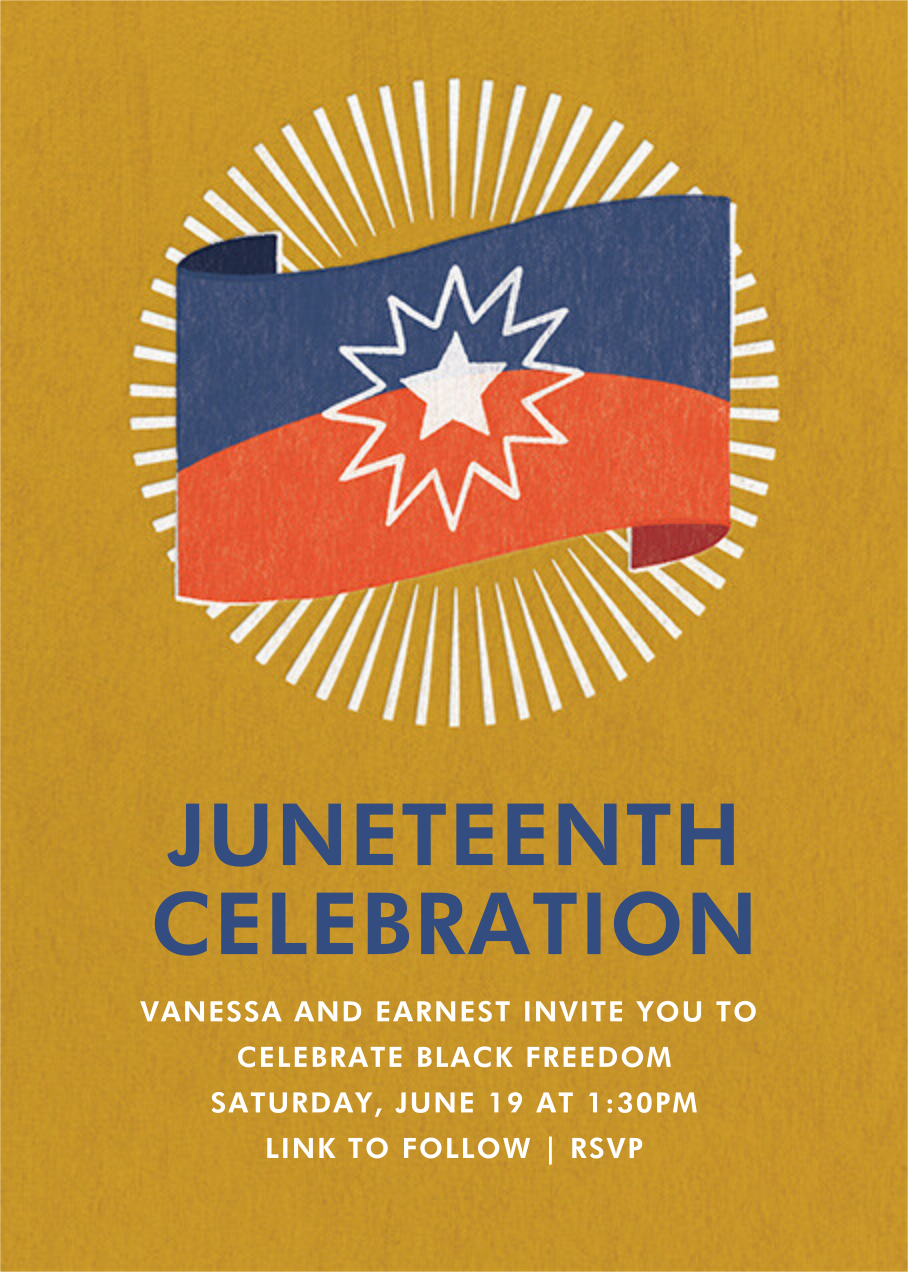 Juneteenth Flag Send Online Instantly Rsvp Tracking