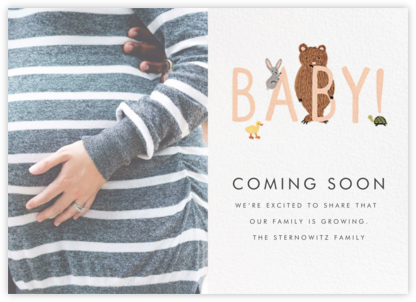 Bunny, Bear, and Baby (Photo) - Peach - Rifle Paper Co.