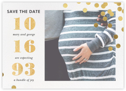 Confetti Ceremony - kate spade new york - Christmas Pregnancy Announcement Cards