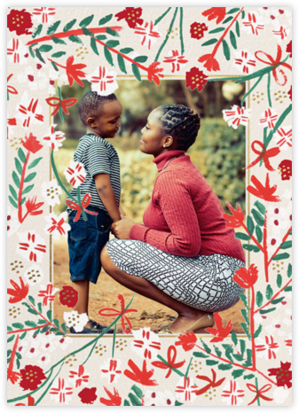 Merry Florals Photo - Mr. Boddington's Studio - Christmas Cards