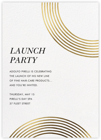 Sand Garden - Gold - kate spade new york - Launch Party Invitations