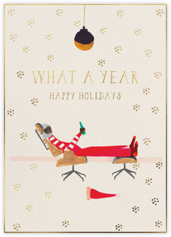 Santa's Slumber - Deep - Mr. Boddington's Studio - Double Sided Christmas Cards