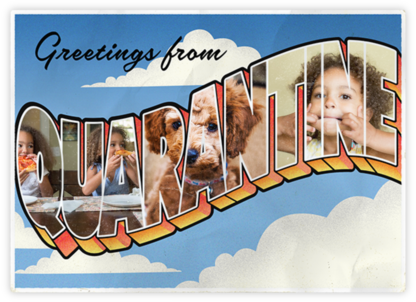 Quarantine Postcard - Paperless Post - Covid Greeting Cards