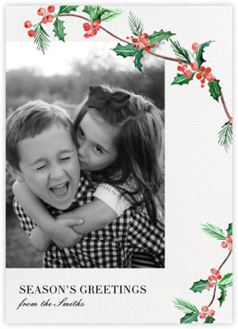 Holly Days - Paperless Post - Holiday Photo Cards 