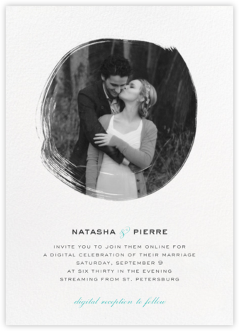 Painted Circle (Invitation) - White - Paperless Post