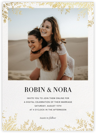 Leaves of Gold (Invitation) - Paperless Post - Online Wedding Invitations