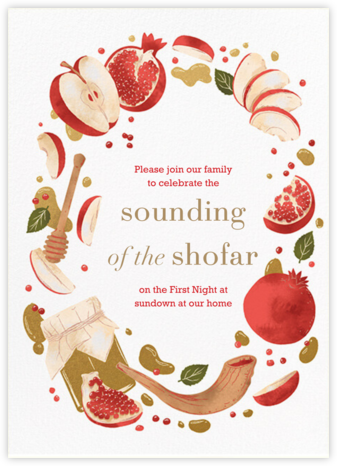 Sweet Wreath - Paperless Post - Rosh Hashanah Invitations