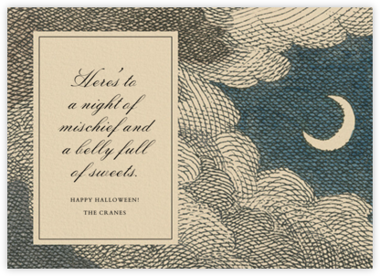 Crescent Moon - John Derian - Halloween Cards 