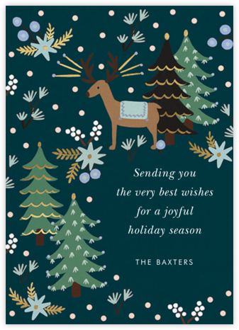 Twinkling Reindeer - Rifle Paper Co. - Animal Wildlife Christmas Cards