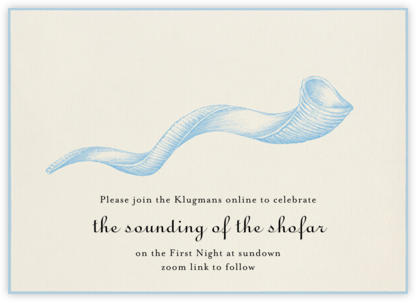 Shofar Horn - Paperless Post - Rosh Hashanah Invitations