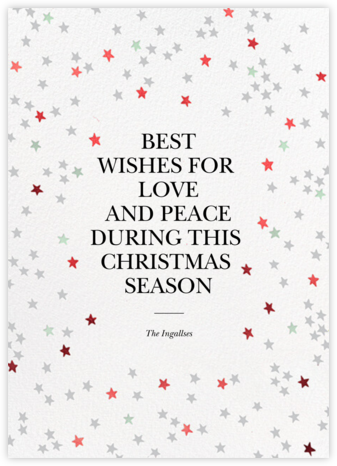 Sky Glitter - White - kate spade new york - Christmas Cards