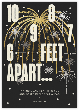 Foil Fireworks - Paperless Post - Covid Christmas Cards