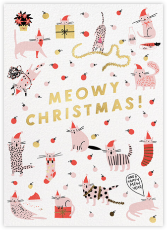 Meowy and Bright - Hello!Lucky - Animal Wildlife Christmas Cards