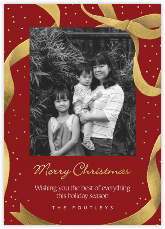 Wrapped with Love - Crimson - Paperless Post - Christmas Cards