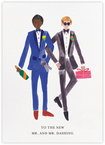 Mr. and Mr. Dashing (Greeting) - Mr. Boddington's Studio - Wedding Congratulations Cards