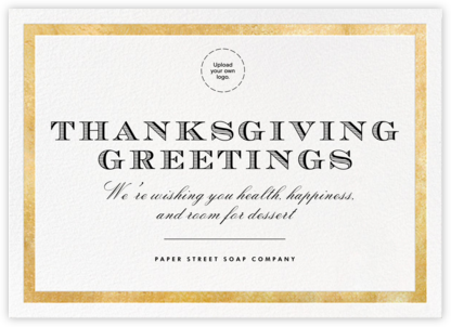 Foiled Frame (Horizontal) - Gold - Paperless Post - Thanksgiving Cards 