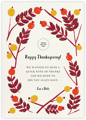 Berry Frame - Flame - Mr. Boddington's Studio - Thanksgiving Cards 