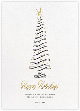 Curlicue Tree - Holiday - kate spade new york - Holiday Cards 