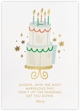 Twinkling Cake - TP - Paperless Post - Covid Greeting Cards