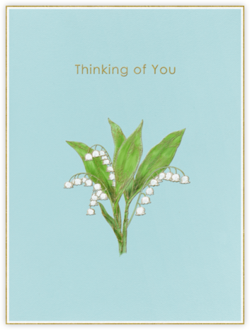 Lily of The Valley - Thinking of You (Light Blue) - Paperless Post