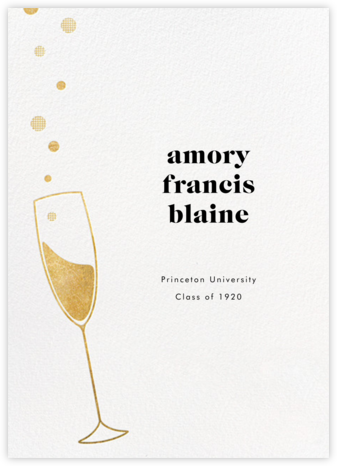 Champagne Bubbles - Paperless Post - College Graduation Announcements