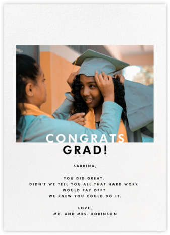 Horizontal Photo on Tall - Paperless Post - Graduation Cards