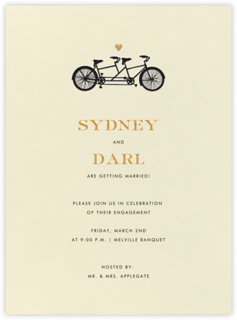 Tandem I (Invitation) - kate spade new york - Wedding Invitations