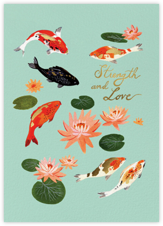 Koi Fish (Becca Stadtlander) - Red Cap Cards - Covid Greeting Cards
