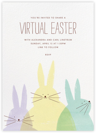 Bunny Bunnies - Paperless Post - Easter Invitations