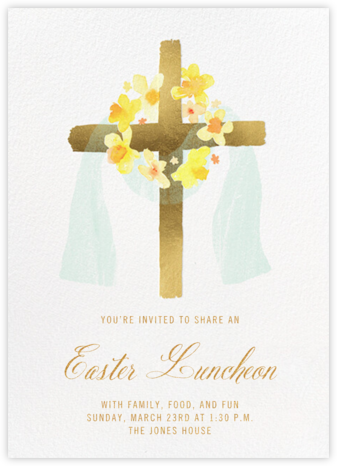Draped Cross - Paperless Post - Easter Invitations